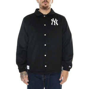 MLB Coaches Jacket Nevyan Black / White - Giacca Invernale Uomo Nera 60424437  NEW ERA 