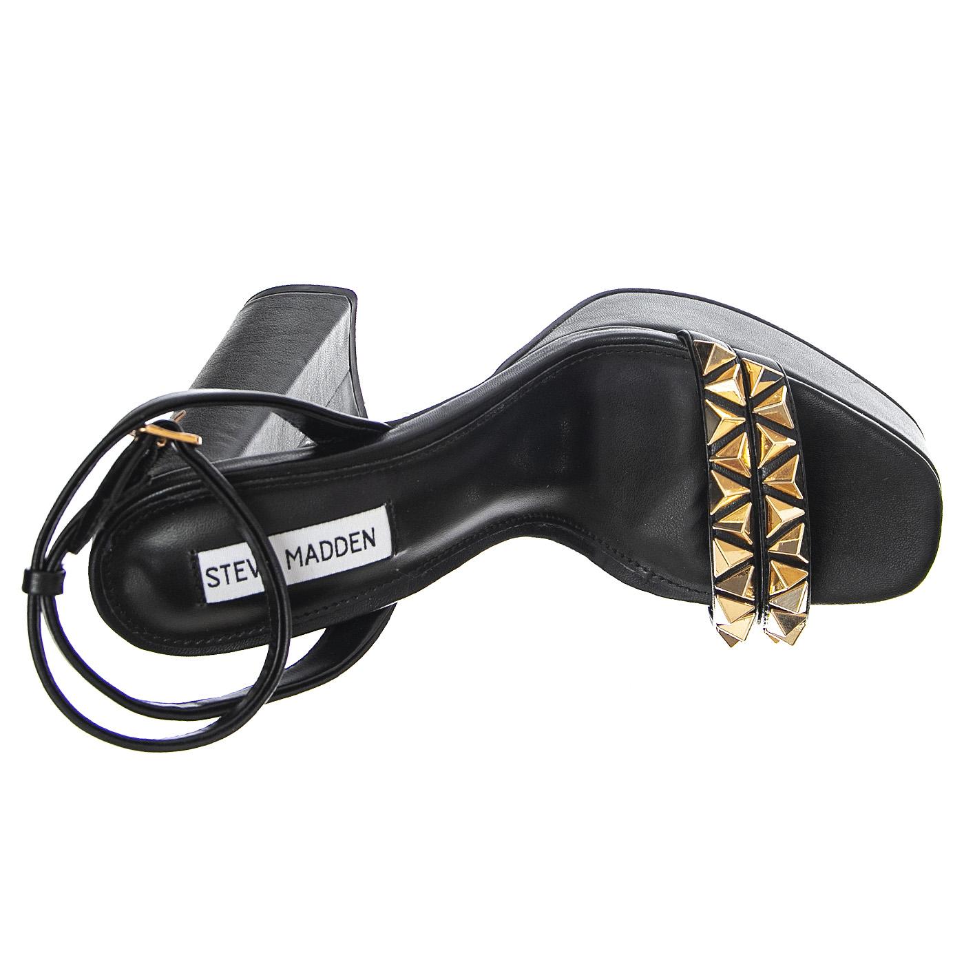 Lockett Black / Gold - Sandali Donna Neri SMSLOCKETT-BLK  STEVE MADDEN 