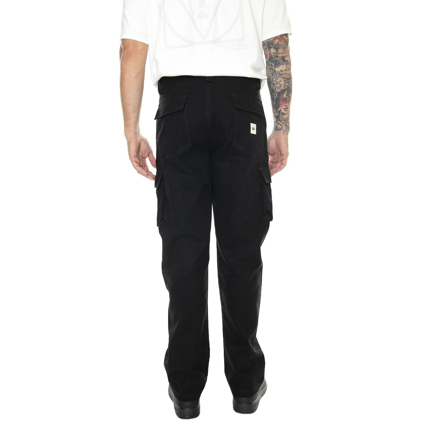 Canvas Cargo Pant Black - Pantaloni Uomo Neri 6080124-10158  CAT 