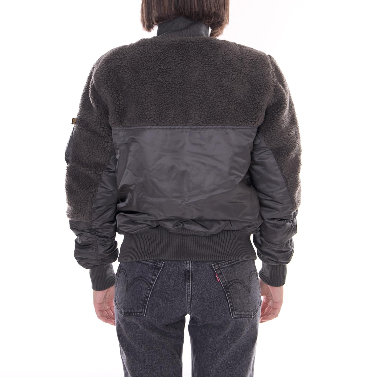 Teddy Jacket Grey/Black 188106-136  ALPHA INDUSTRIES 