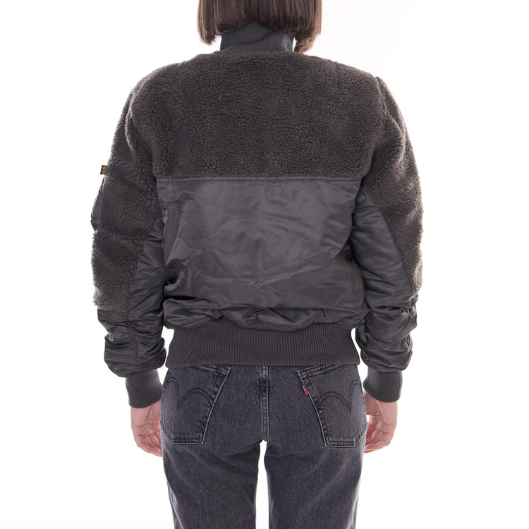 Teddy Jacket Grey/Black 188106-136  ALPHA INDUSTRIES 
