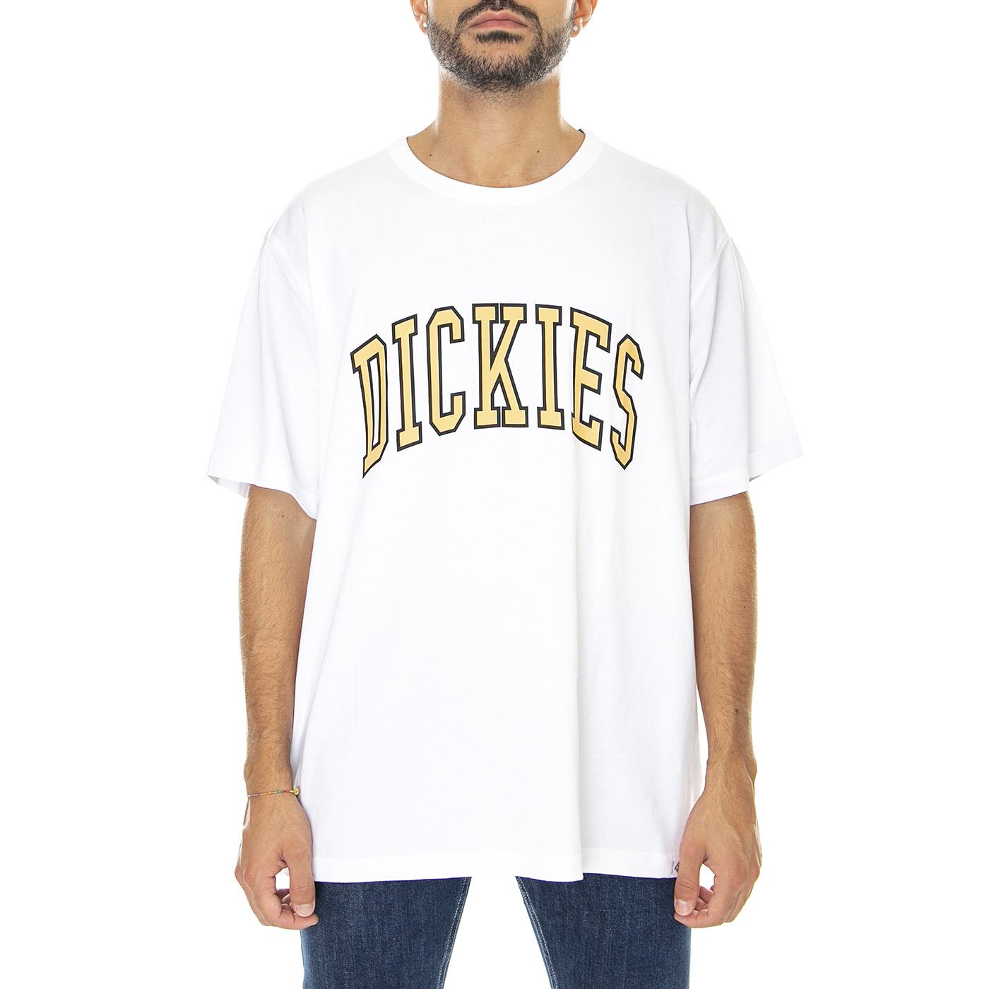 Aitkin Tee White / Yellow - Maglietta Girocollo Uomo Bianca DK0A4X9FC931  DICKIES 