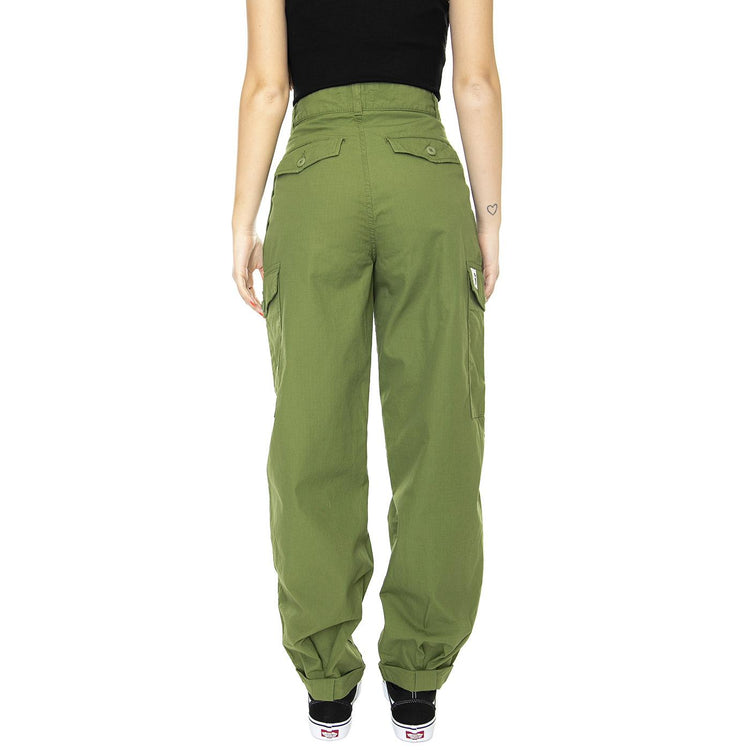 W' Collins Pant Kiwi Rinsed - Pantaloni Cargo Donna Verdi I031565-1D002  CARHARTT WIP 
