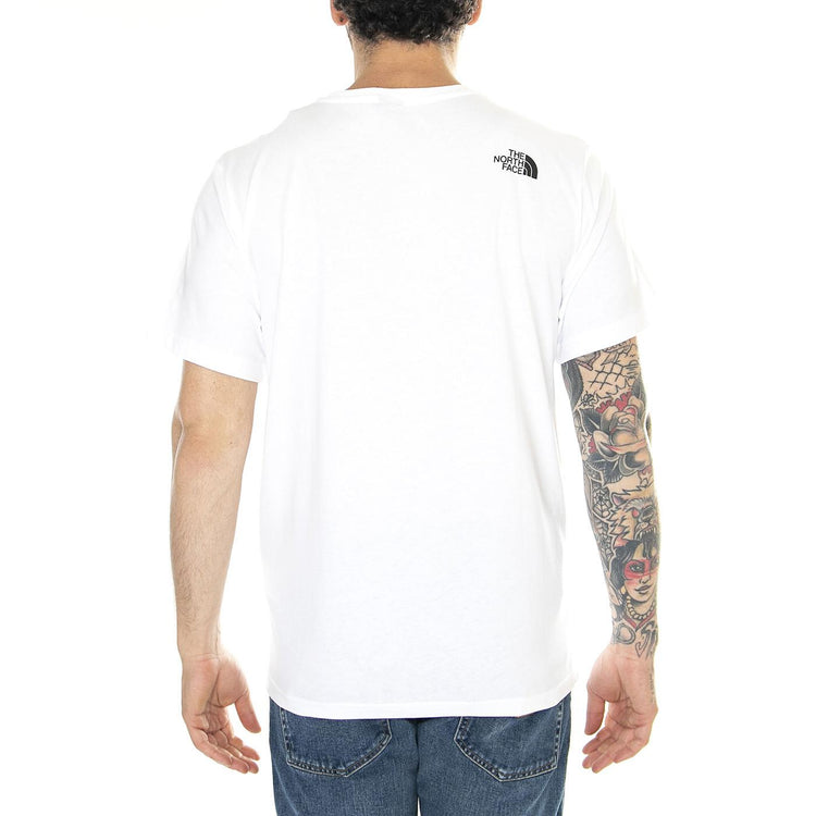 M S/S Fine Tee Tnf White - Maglietta Girocollo Uomo Bianca NF0A87NDFN41  THE NORTH FACE 