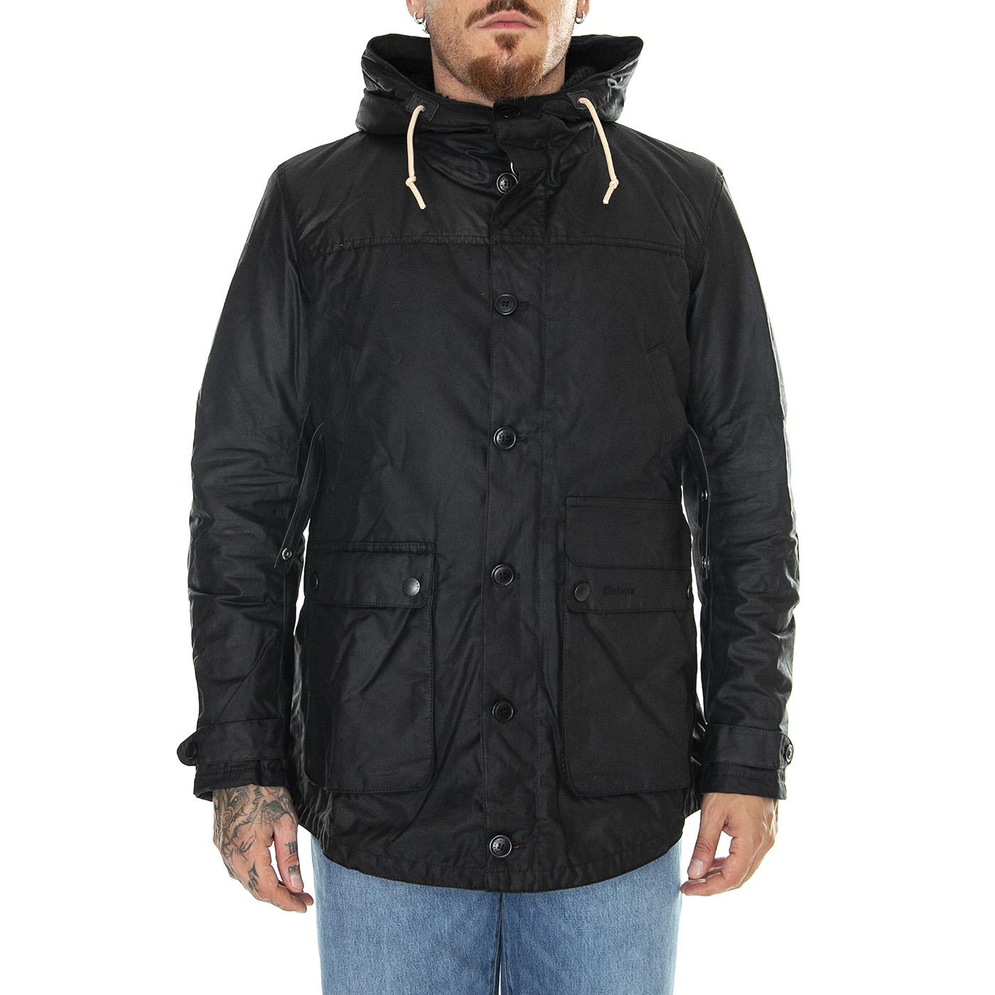 M's Game Parka Wax Black / Classic Jacket - Giacca Invernale Uomo Nera MWX0698-BK72-FW23  BARBOUR 
