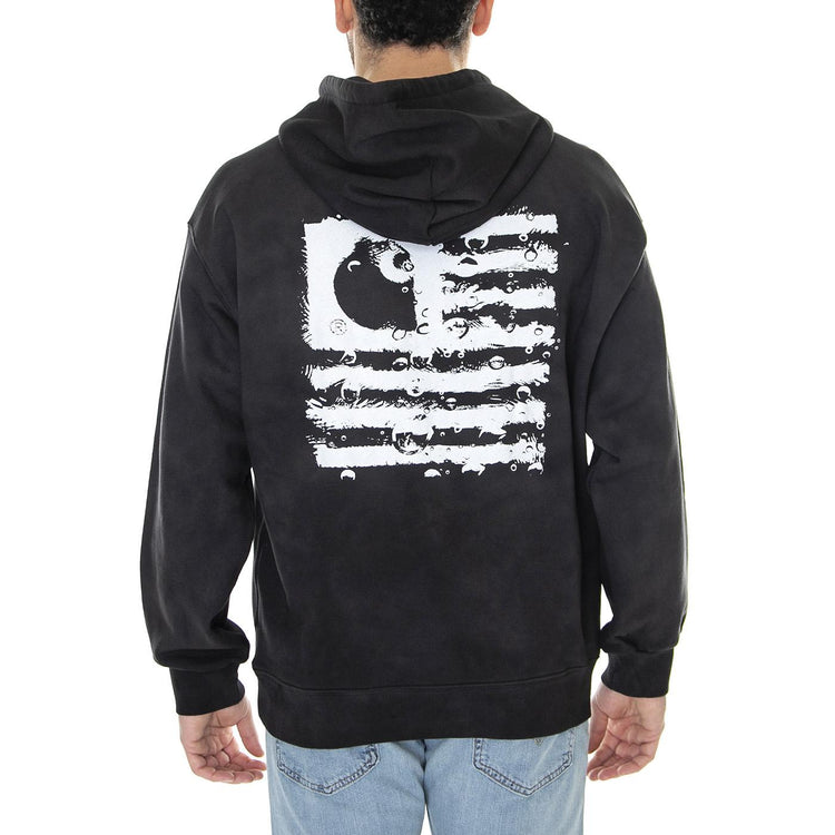 Hooded Chromo Sweat Black Chromo / White - Felpa con Cappuccio Uomo Nera I031405-1K5XX  CARHARTT WIP 