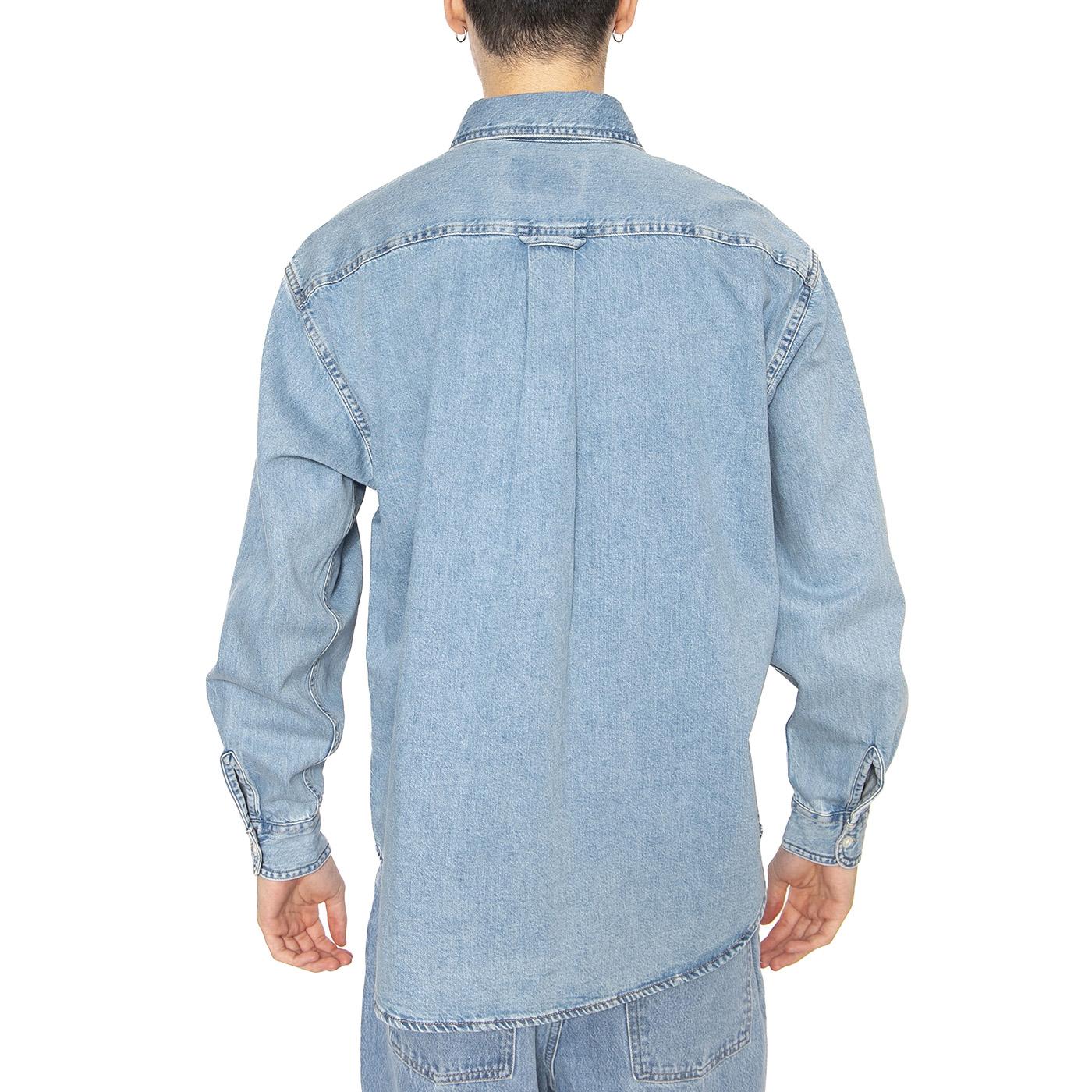 L/S Lucas Shirt Blue - Camicia Denim Jeans Uomo Blu I034525.0135  CARHARTT WIP 