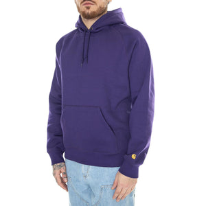 Hooded Chase Sweat Tyrian / Gold - Felpa con Cappuccio Uomo Viola I033661.1YVXX  CARHARTT WIP 