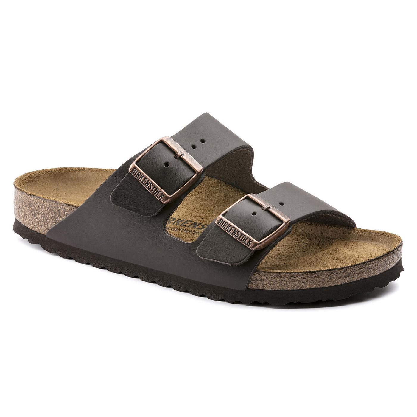 Arizona Bs Dark Brown Natural Leather Narrow Fit - Sandali Donna Marroni - Calzata Stretta 0051103  BIRKENSTOCK 