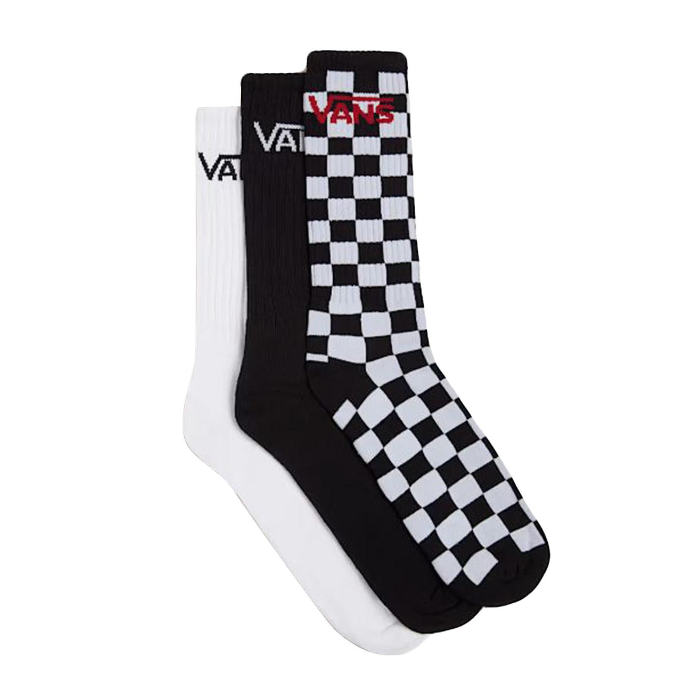 Classic Crew Cherries Black / White - Set da Tre Paia di Calzini Uomo Multicolore VN000F0XY281  VANS 