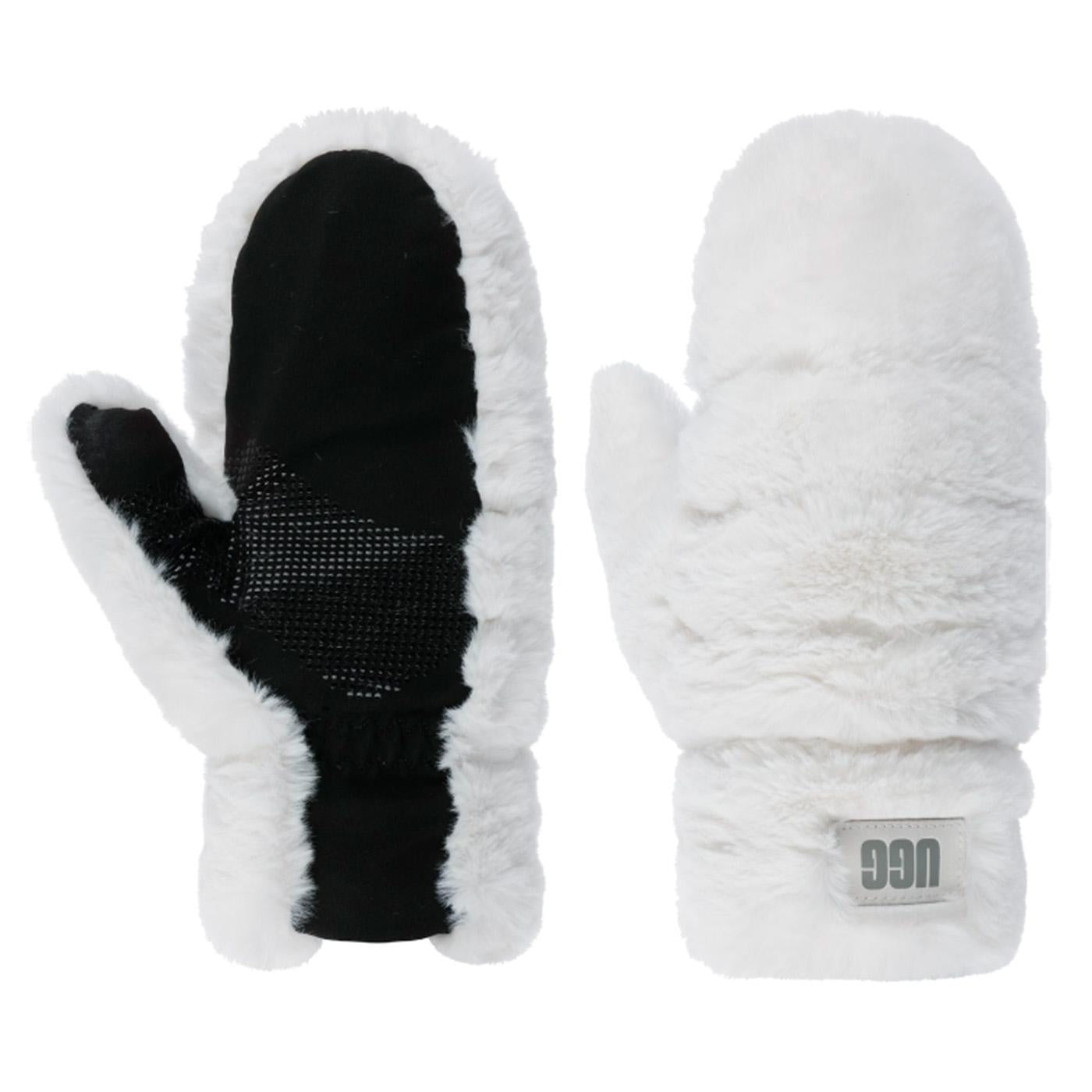 W' Quilted Faux Fur Mitten Nimbus - Guanti Moffole Bianchi UGA21635-NMB  UGG 