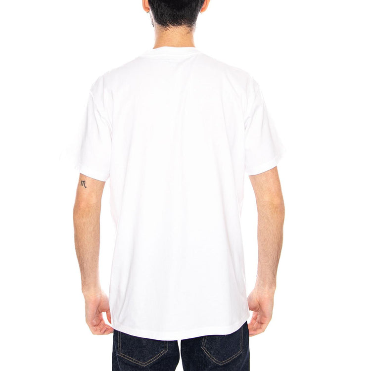 S/S Pocket Heart T-Shirt White / Black - Maglietta Girocollo Uomo Bianca I032128 00AXX CARHARTT WIP 