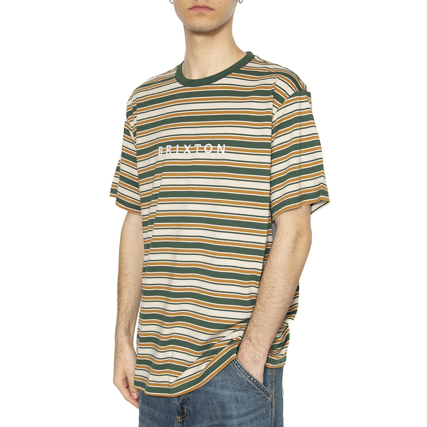 Hilt Alpha Line S/S Knit - Maglietta Girocollo Uomo Multicolore 02960-PNGBB . BRIXTON 