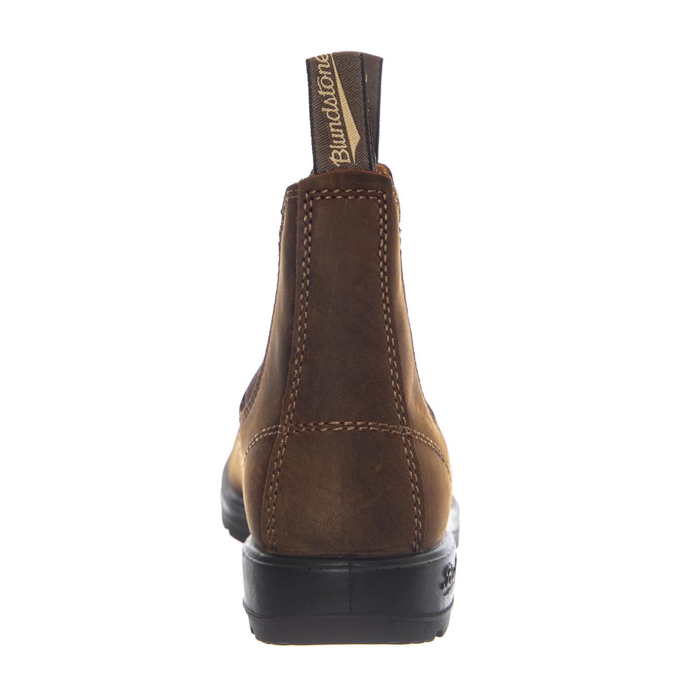 585 Chelsea Boot Waxed Nubuk Leather Teak - Stivali Unisex Marroni 252 2544 BLUNDSTONE 