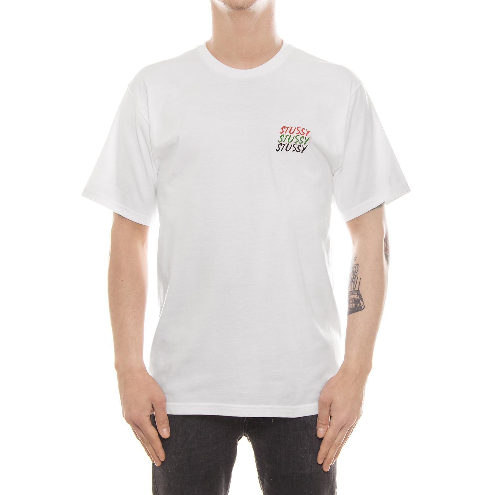 JAH BLESS TEE WHITE 1904019-WHITE  STUSSY 
