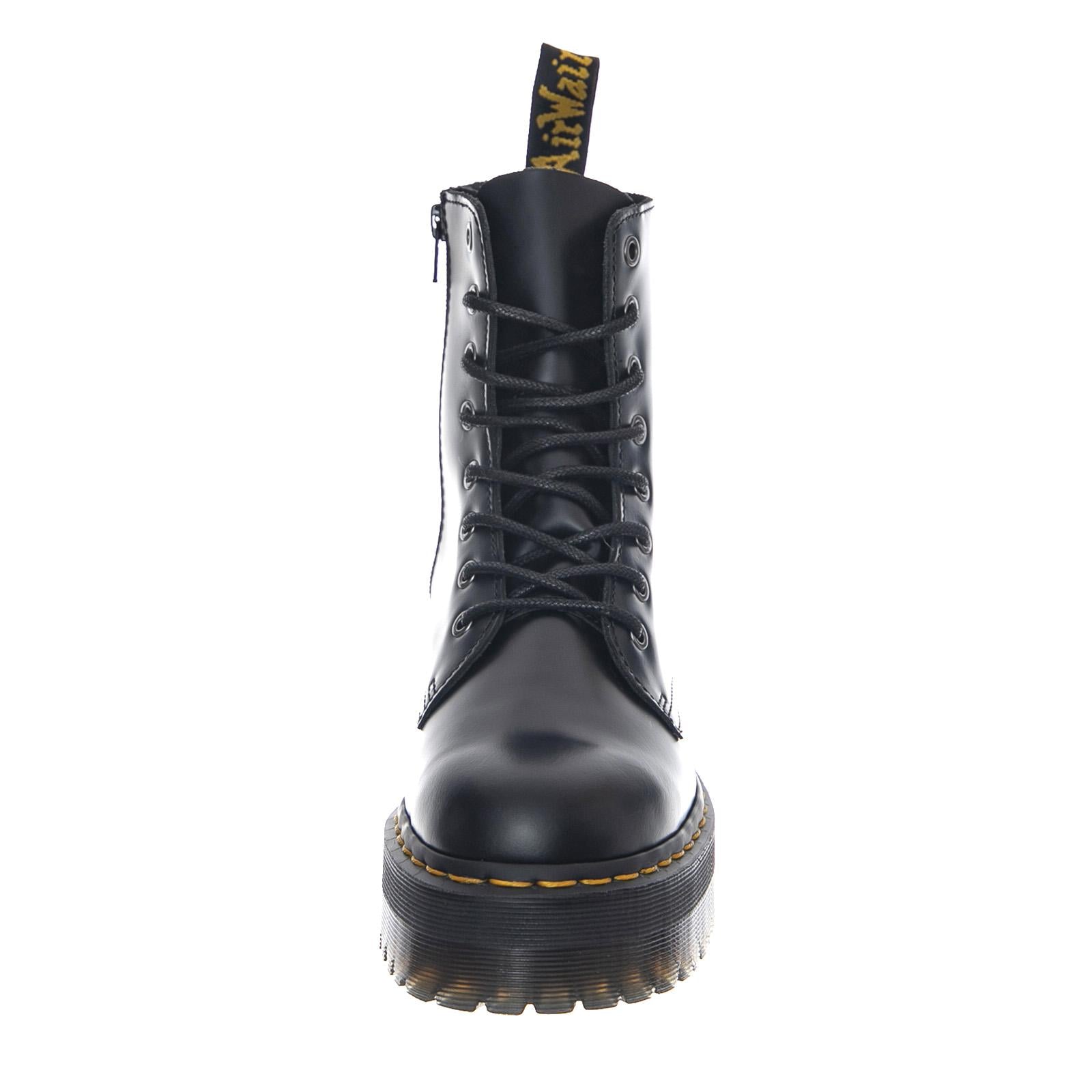 Jadon - Polished Smooth Black - Anfibi Stringati Donna Neri DMSJADONBK15265001 . DR.MARTENS 