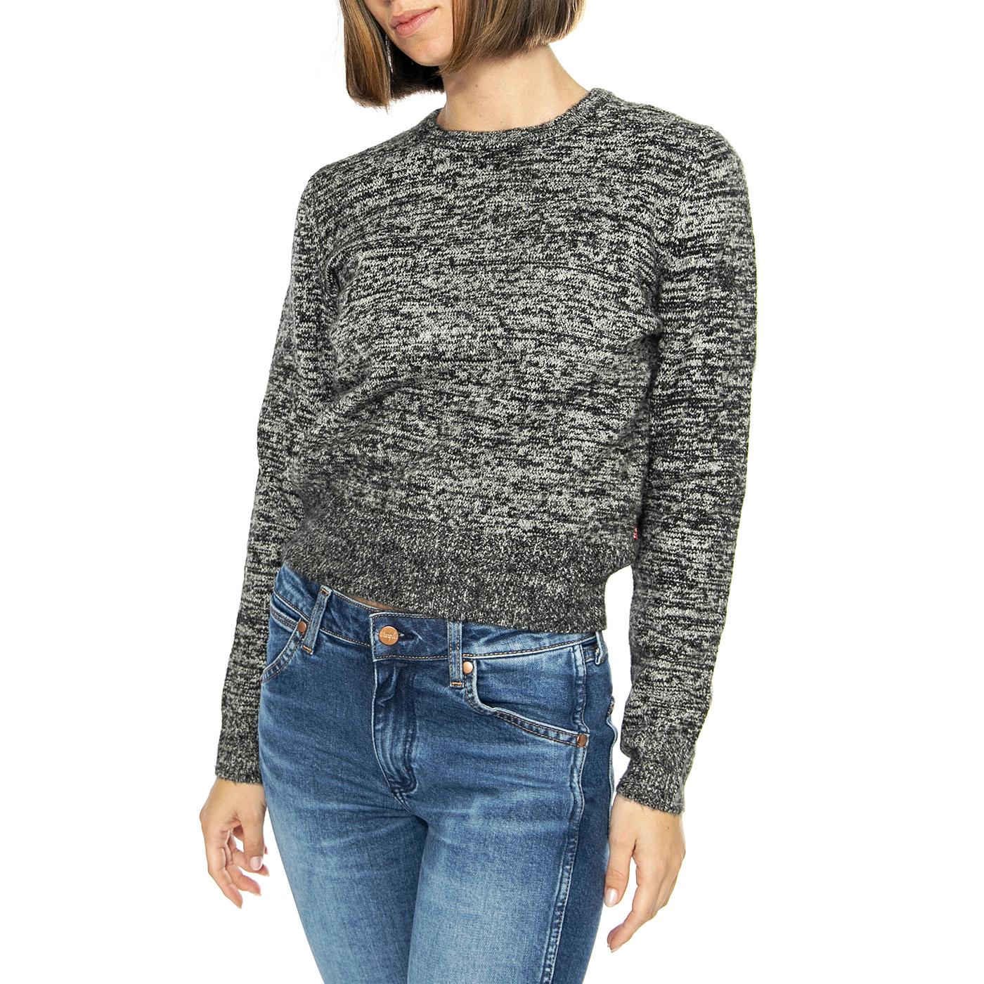 Snowflake Pullover Marled Yarn Caviar & Neutral - Maglione Donna Grigio A9283-0010  LEVIS 