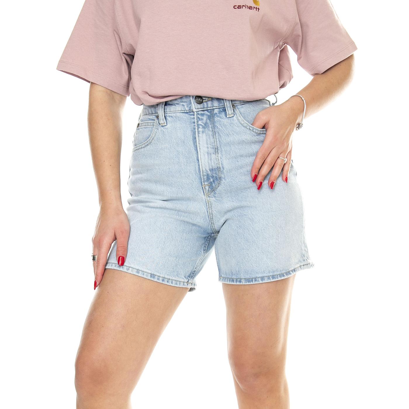 Stella Short Light Story - Pantaloncini Shorts Denim Jeans Donna Blu 112348985  LEE 
