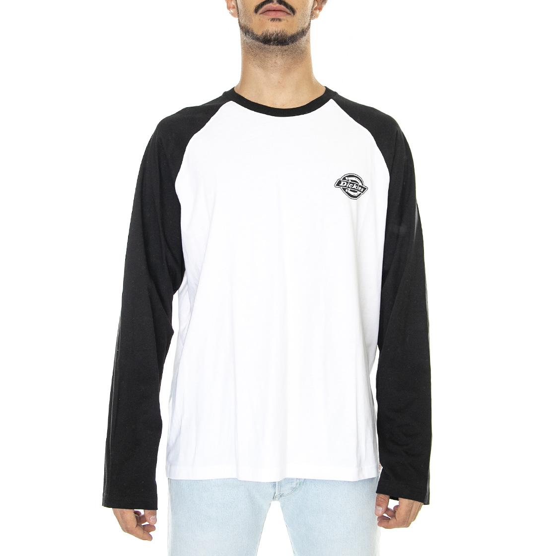 LS Cologne Black White - Maglietta Girocollo Maniche Lunghe Uomo Bianca DK0A4XDFBLW1  DICKIES 