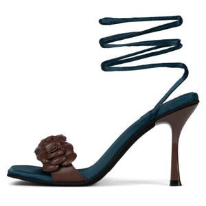 Rozi Red Pu + Satin - Sandali Donna Marroni JCSJC-927-18-5-BRO  JEFFREY CAMPBELL 