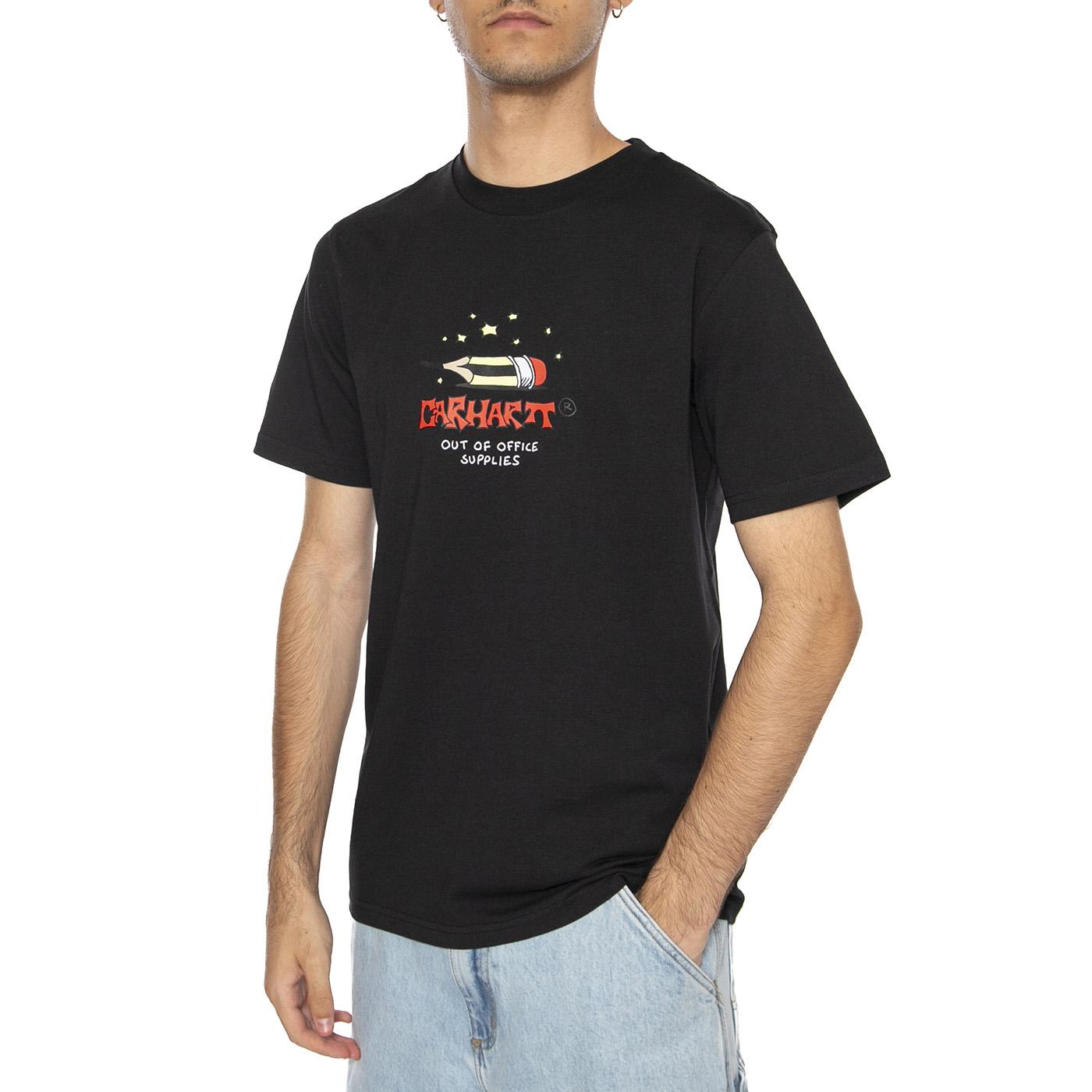 S/S Work Life Romance T-Shirt Black - Maglietta Girocollo Uomo Nera I035201.89XX  CARHARTT WIP 