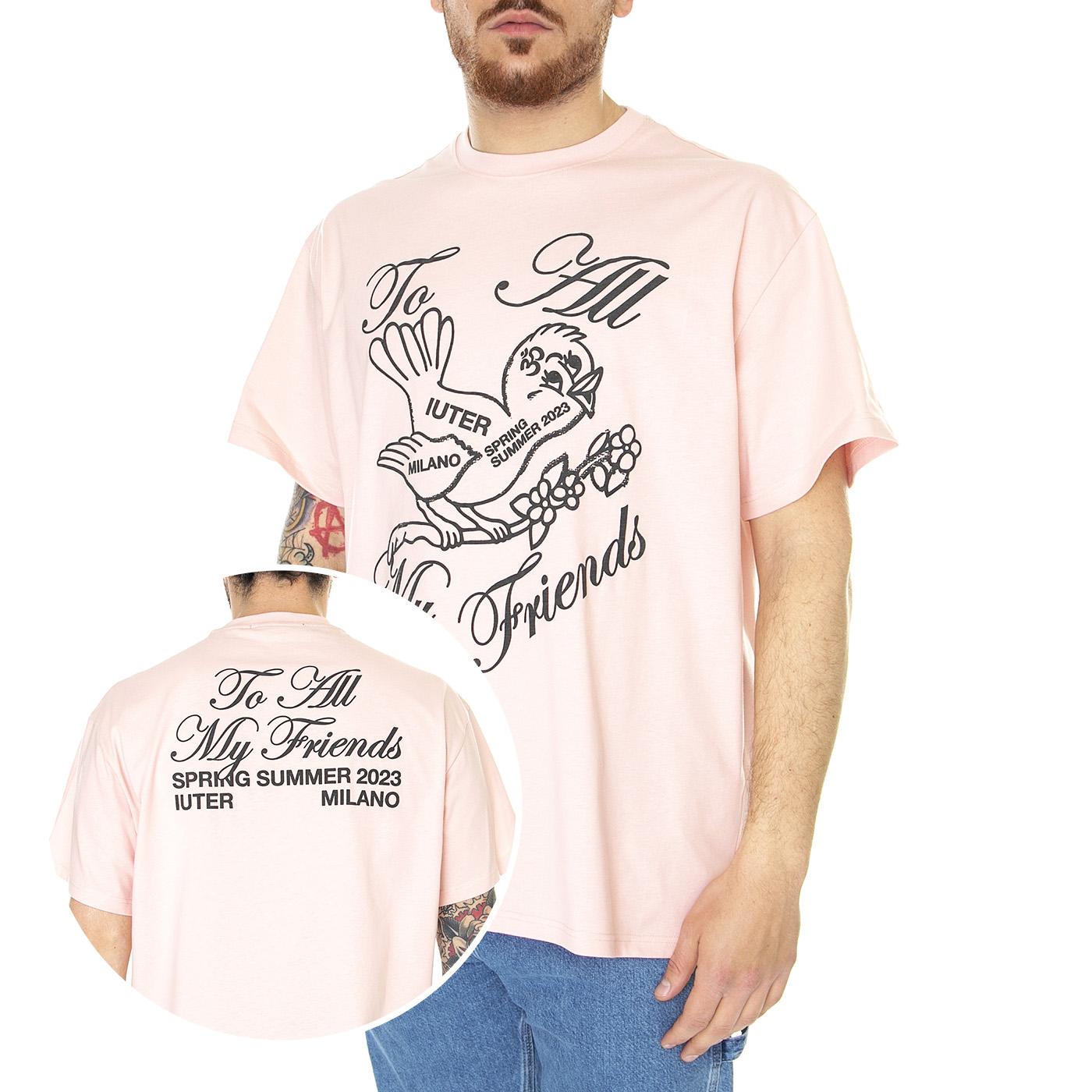 To All My Freinds Tee Pink - Maglietta Girocollo Uomo Rosa 23SITS82-PINK  IUTER 