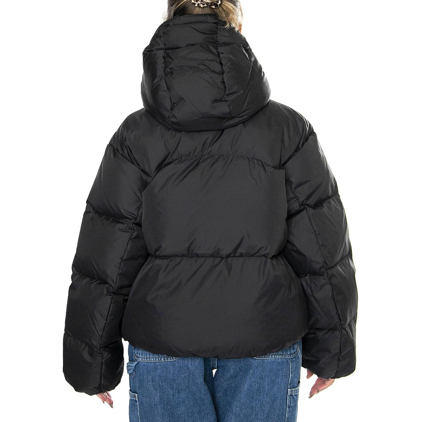 Western Bubble Shorty Caviar Black - Giacca con Cappuccio Donna Nera A8527-0003  LEVIS 