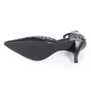 LYMAN LEATHER BLACK +SILVER JCSJC2322LEA-BLACK  JEFFREY CAMPBELL 