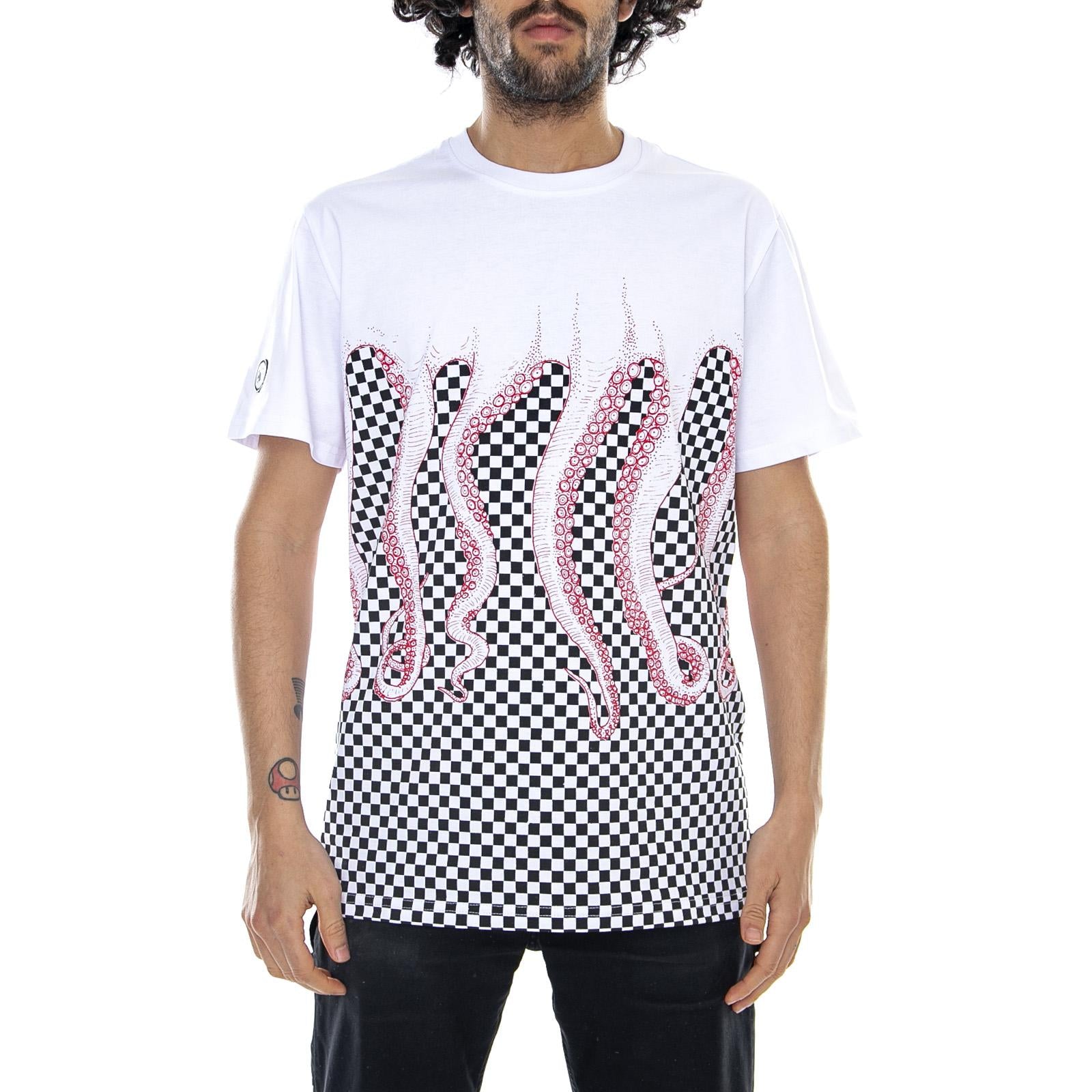  19SOTS13-WHITE-RED  OCTOPUS 