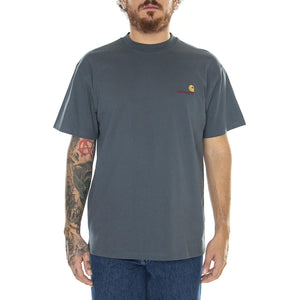 S/S American Script T-Shirt Ore - Maglietta Girocollo Uomo Grigia I029956.0RXX  CARHARTT WIP 