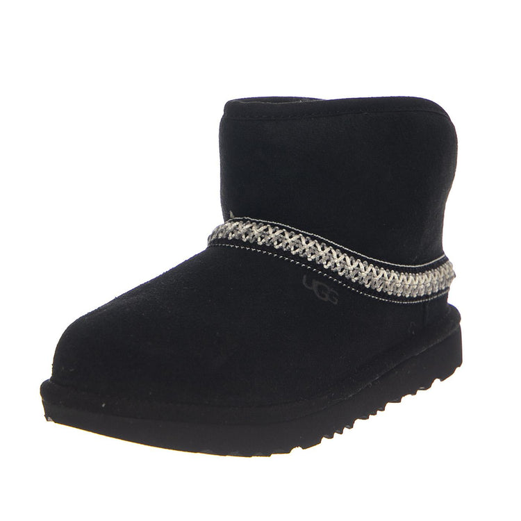 K Classic Mini Crescent Black - Stivali Bambini Neri UGKCLMCRBK1157697K  UGG 