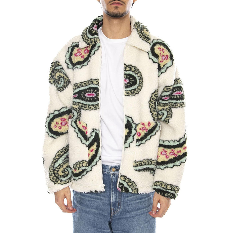 Paisley Sherpa Jakcet Unbleahed Multi - Giacca Uomo Paisley Multicolore 121800550 UBL OBEY 