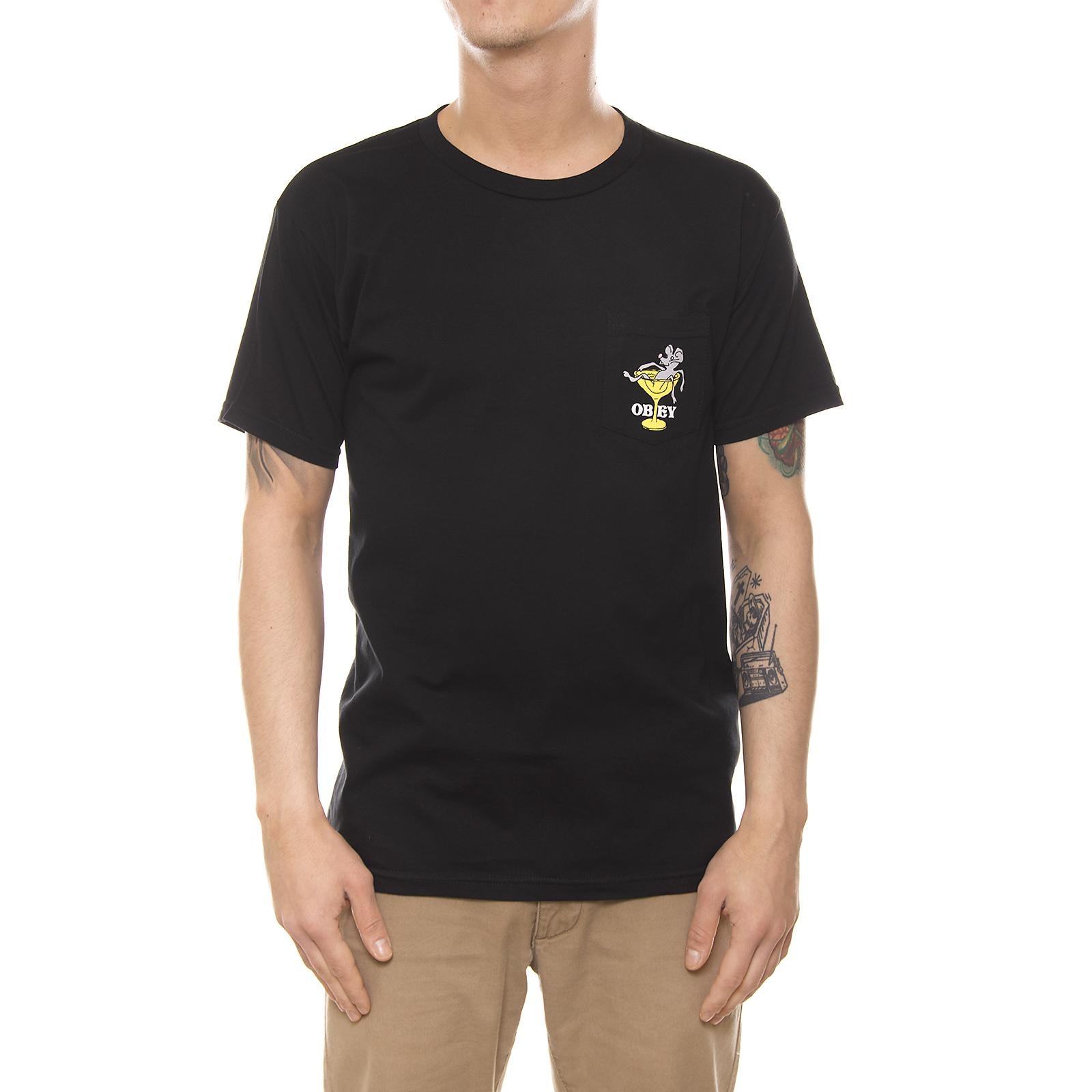 RAT POISON PREMIUM POCKET S/S TEE BLACK 165371408-BLK  OBEY 