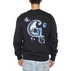Solar Chrome Sweat Dark Navy - Felpa Girocollo Uomo Blu I035189.1CXX . CARHARTT WIP 