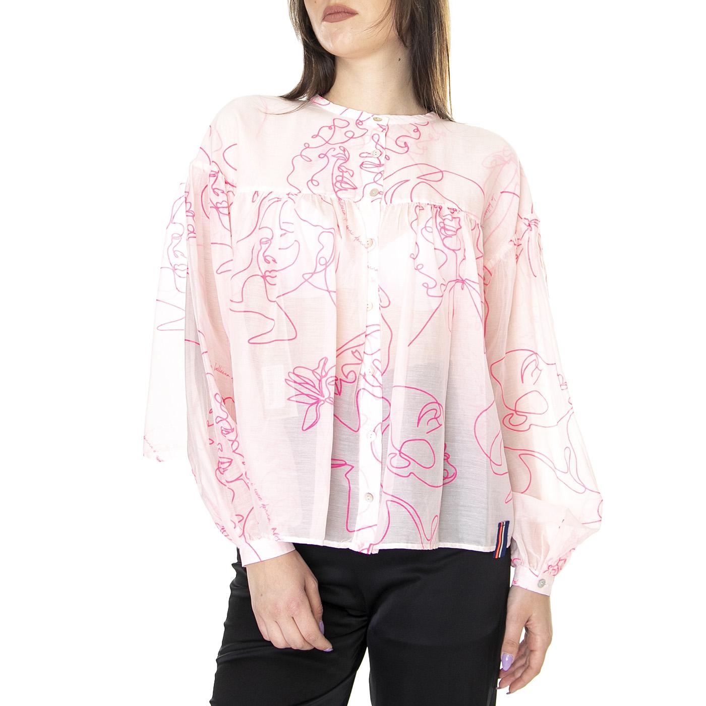 W' Blusa Rosa - Camicia Donna Rosa 311SD45070-319052  ALESSIA SANTI 