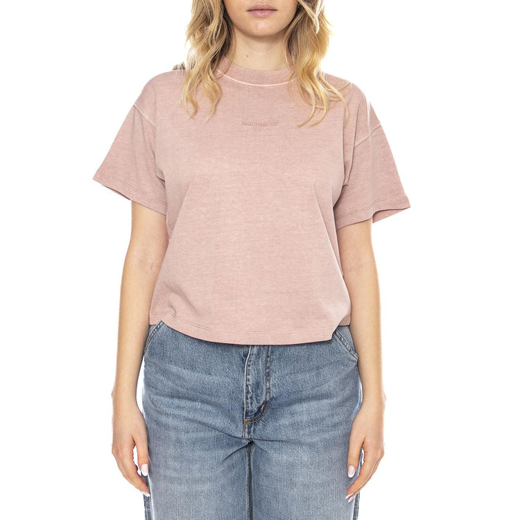 W S/S Benton T-Shirt - Rosa - Maglietta Donna I035528_1NJ_GD . CARHARTT WIP 