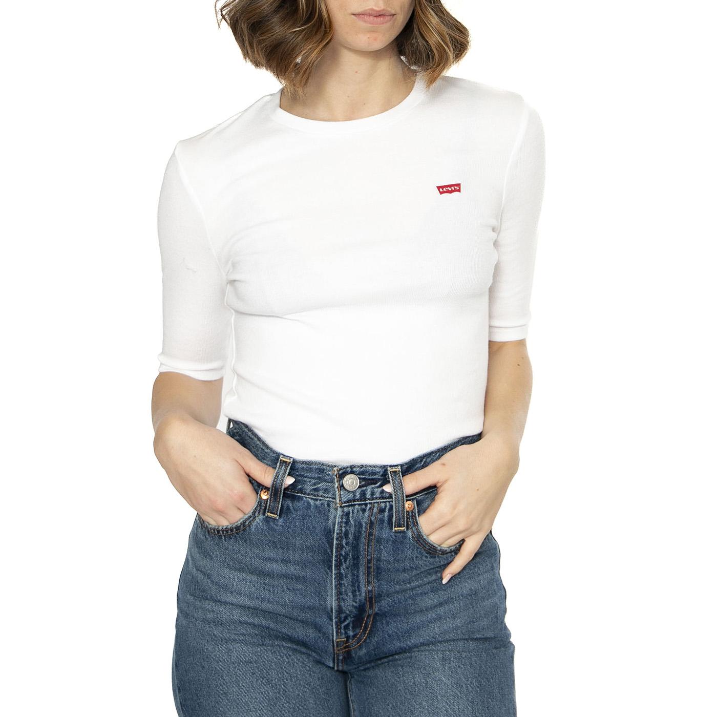 Luca Slim Tee Neutrals - Maglietta Girocollo Donna Bianca A3388-0003  LEVIS 