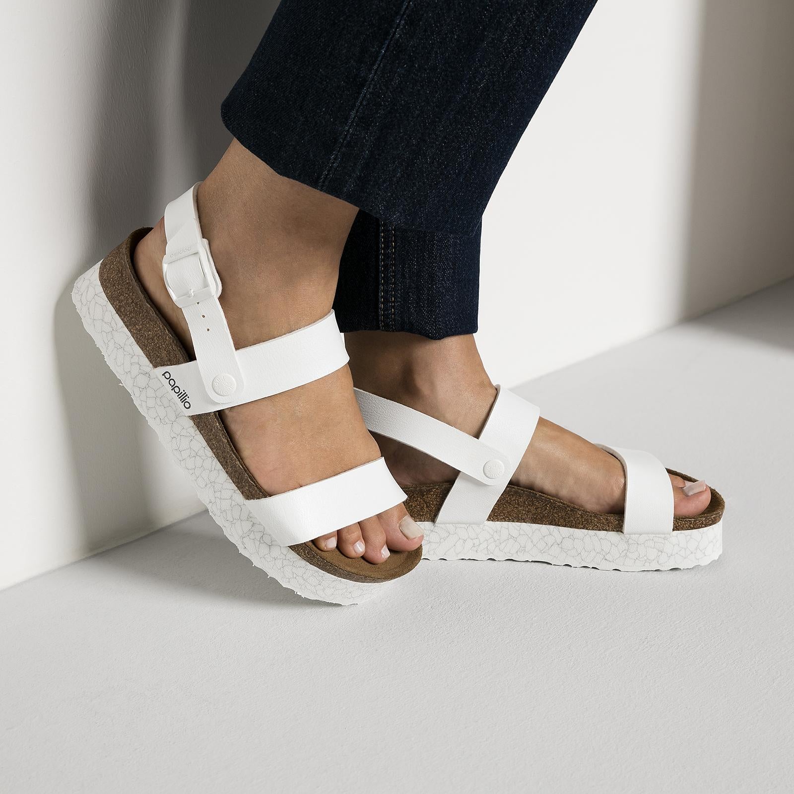 PAPILLIO CAMERON BIRKO FLOR monochrome marble white 111832_4  BIRKENSTOCK 