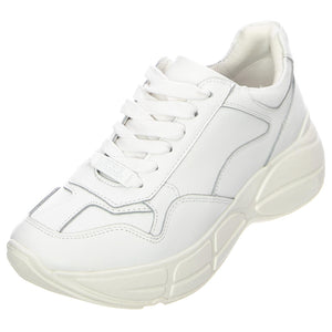Womens Memory Shoes - White Leat - Scarpe Stringate Profilo Basso Donna Bianche MEMO01S1  STEVE MADDEN 