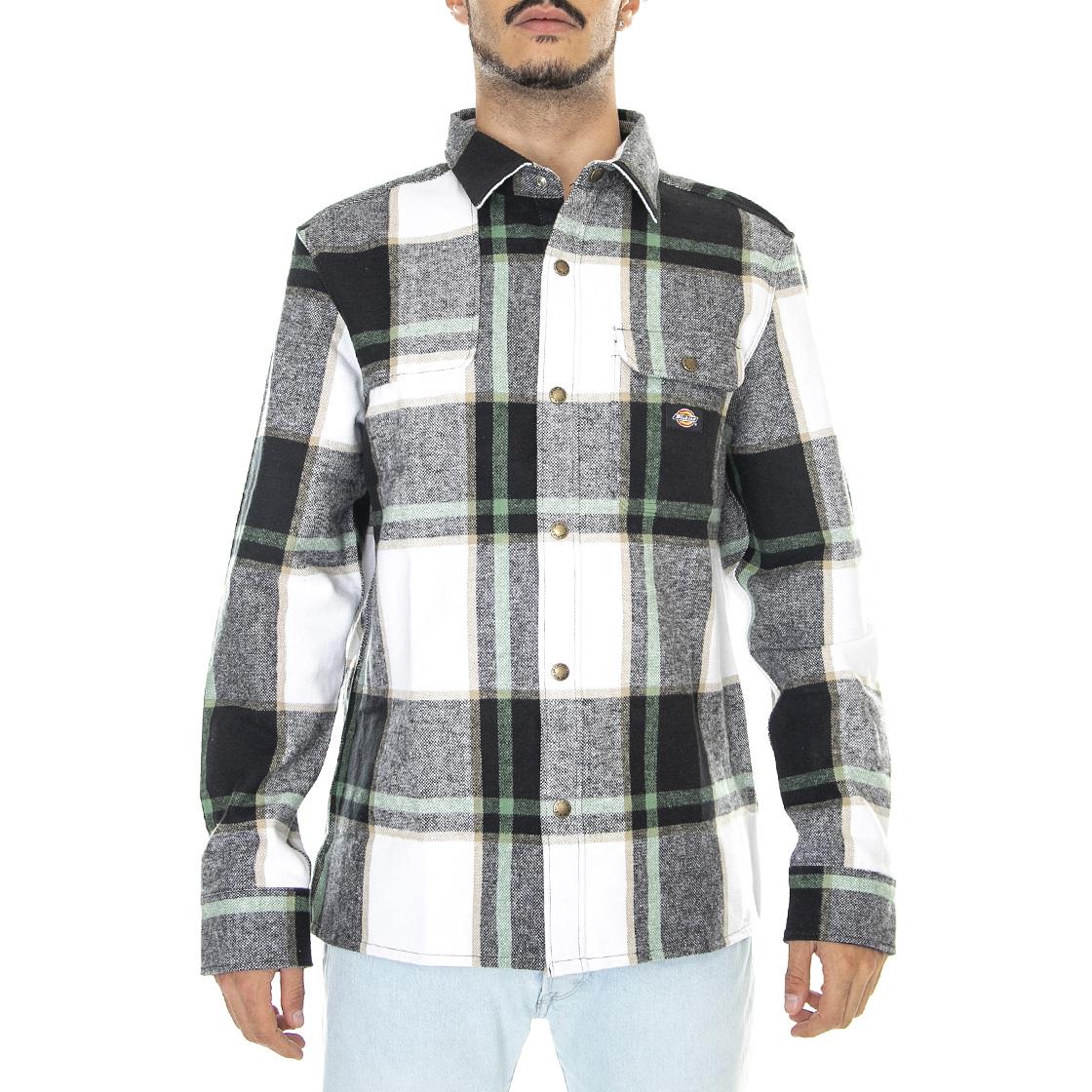 Nimmons LS Black - Camicia Uomo Nera / Multicolore DK0A4XGUBLK1  DICKIES 