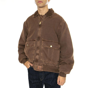 Stanton Jacket Chocolate / Chocolate stone dyed - Giacca Uomo Marrone I033826.2CU4J  CARHARTT WIP 