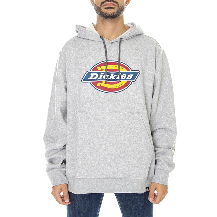 Logo Graphic Fleece Hoodie Heather Grey - Felpa con Cappuccio Uomo Grigia DK0A4XTPHG01  DICKIES 