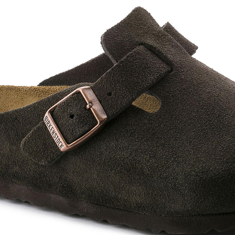 Mens Boston Soft Footbed Mocha Brown Sandals - Narrow Fit 660463 . BIRKENSTOCK 