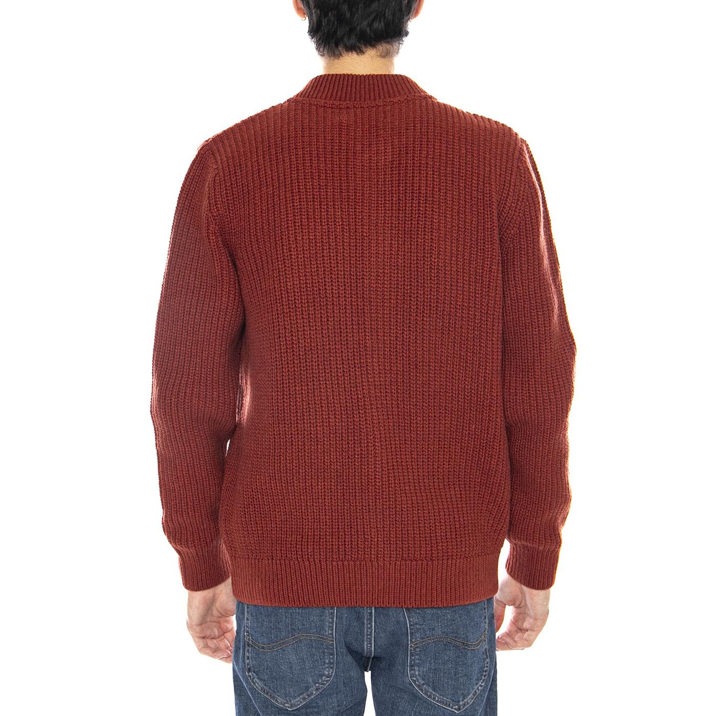 Tricot Orange -- Cardigan Uomo Arancione PULL-TRICO22-ORAN ORANGE OLOW 