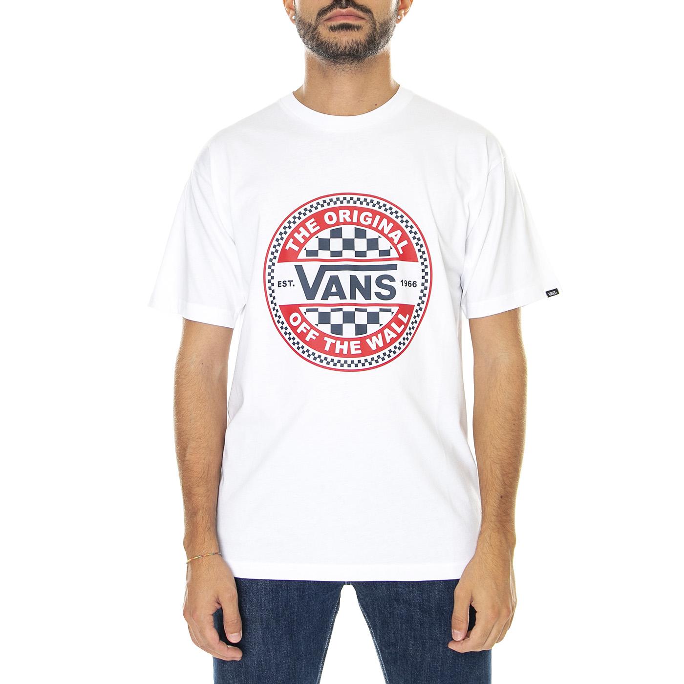 Circle Checker SS Tee White - Maglietta Girocollo Uomo Bianca VN0A7S7CWHT1  VANS 