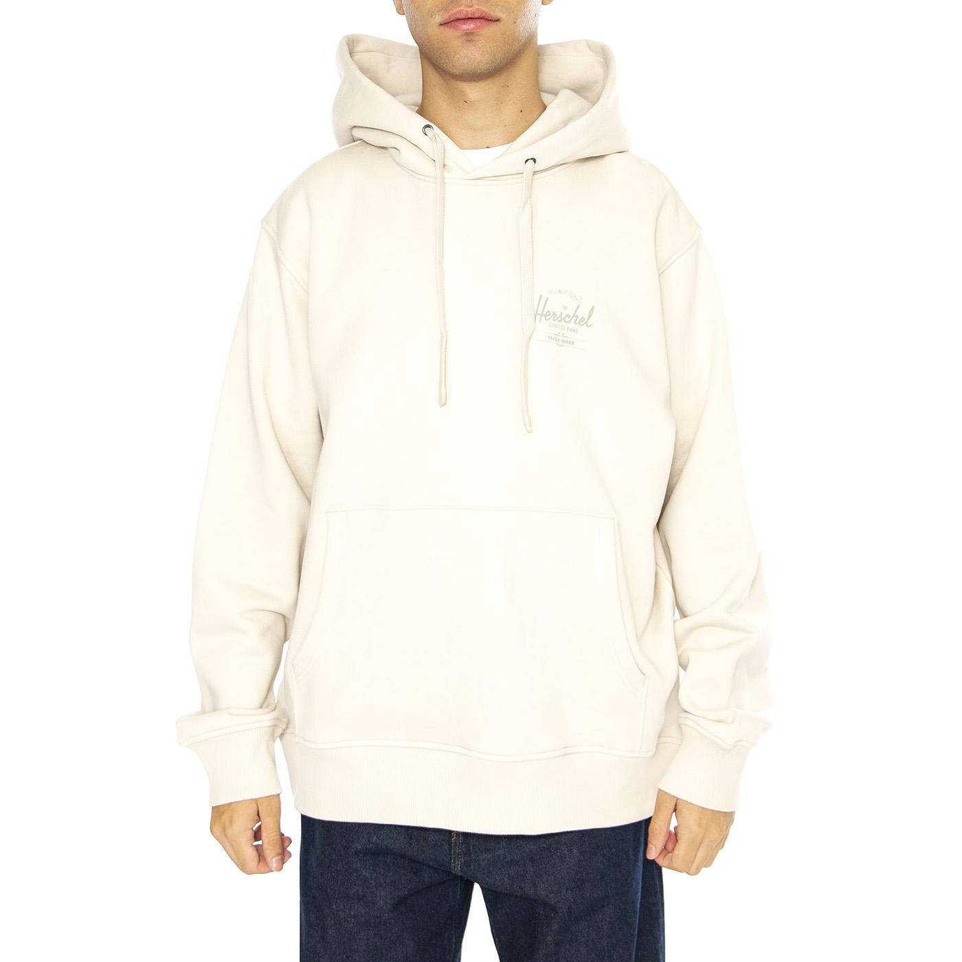 Basic Hoodie Men S Moonbeam / Feather Gray - Felpa con Cappuccio Uomo Beige 50289-06317  HERSCHEL 