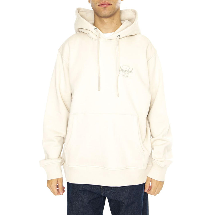 Basic Hoodie Men S Moonbeam / Feather Gray - Felpa con Cappuccio Uomo Beige 50289-06317  HERSCHEL 