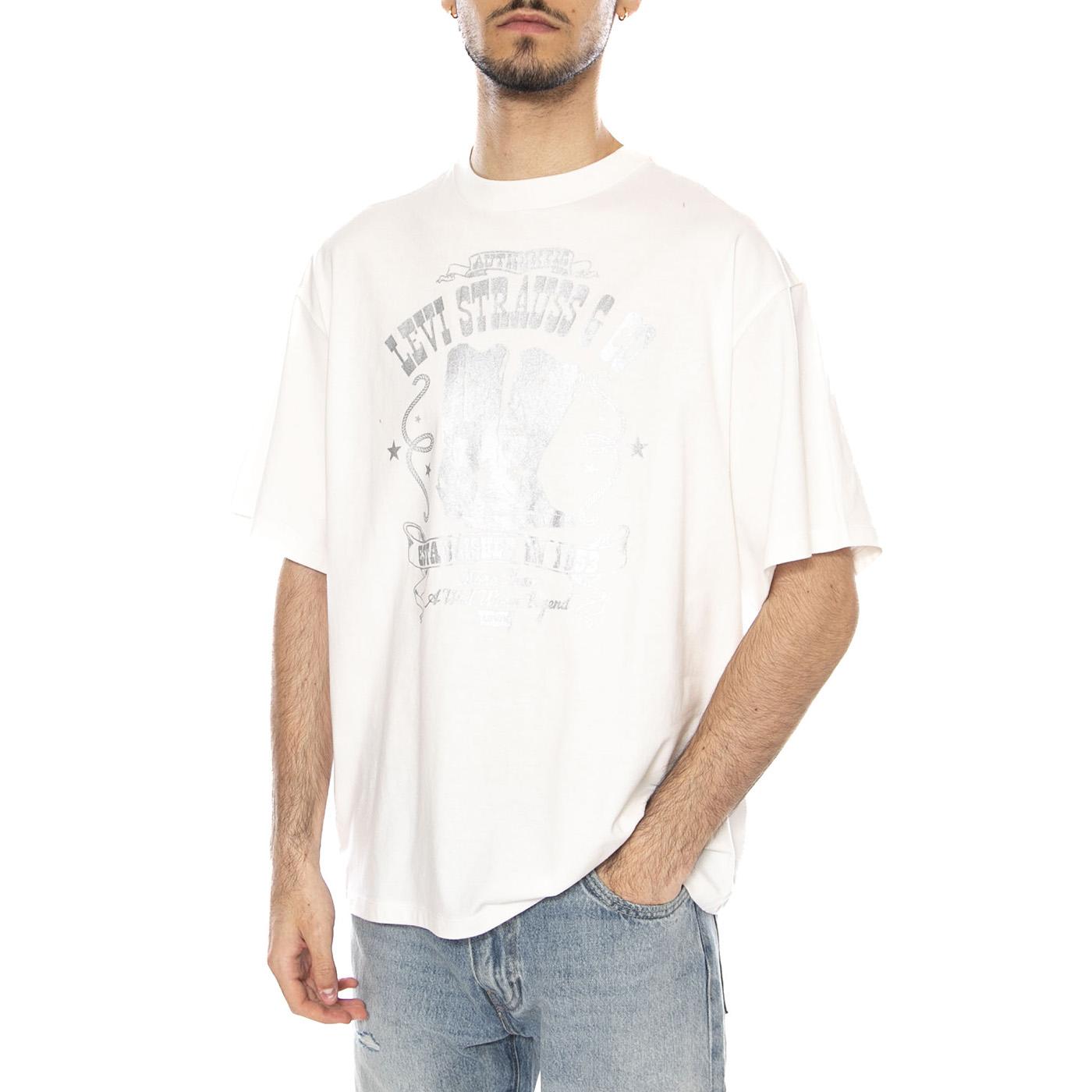 GRAPHIC SHORT STACK TEE SUGAR SWIZZLE - Maglietta Girocollo Uomo Bianca<BR/> A4924 0114 LEVIS 