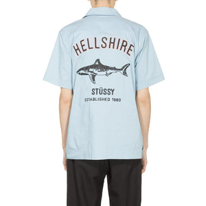HELLSHIRE BOWLING SHIRT LIGHT BLUE 111971-LIGHT BLUE  STUSSY 