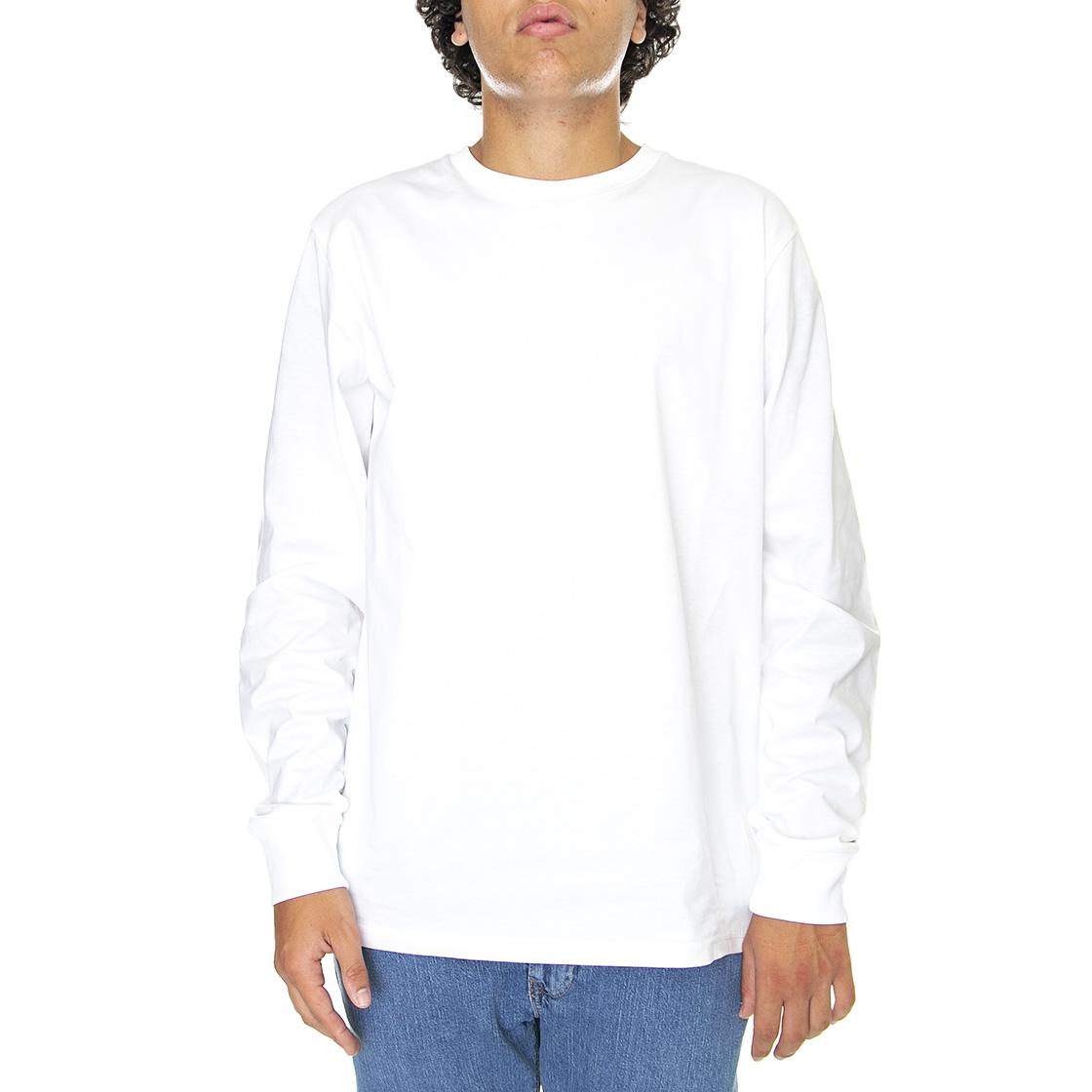 L/S Base T-Shirt White / Black - Maglietta Girocollo Maniche Lunghe Uomo Bianca I026265-00AXX  CARHARTT WIP 